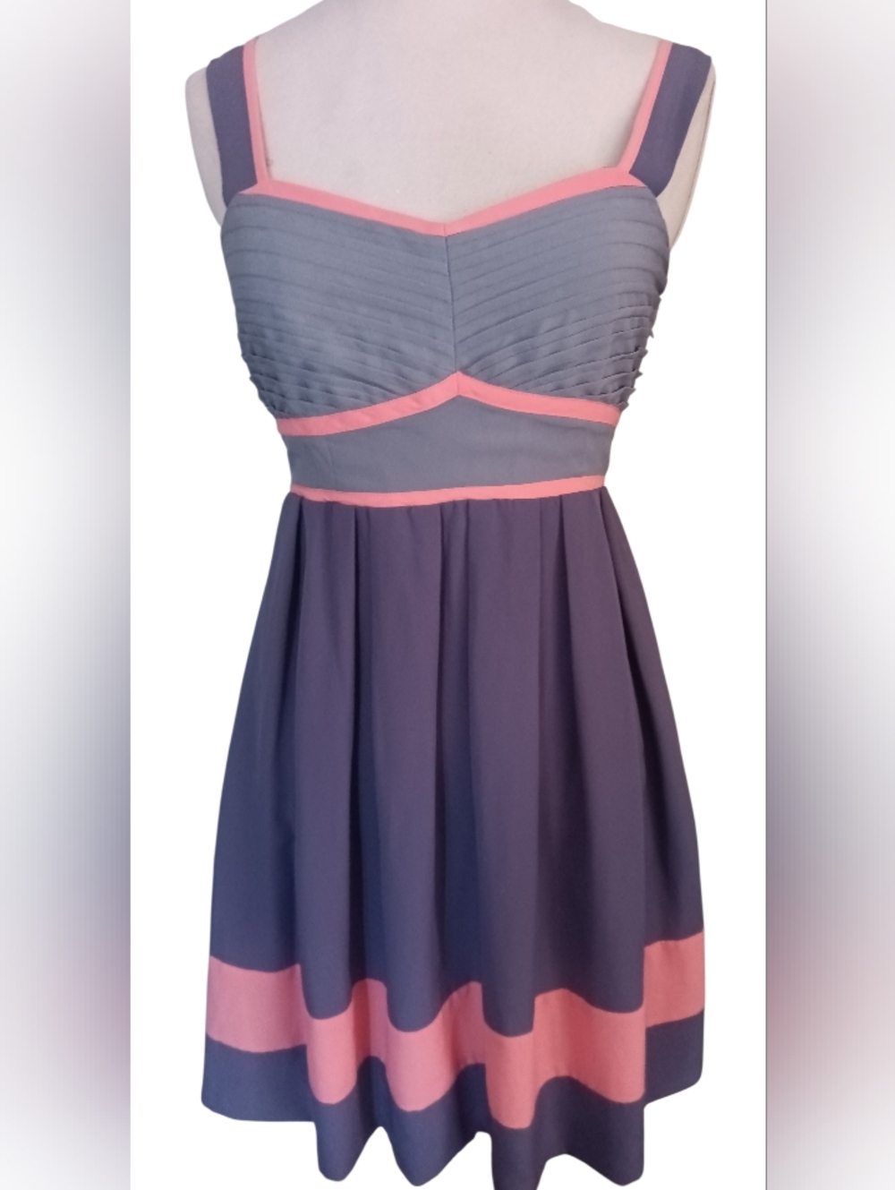 Kimchi Blue Urban Outfitters Sweetheart Colorblock Dress Grey/Purple/Pink Size S